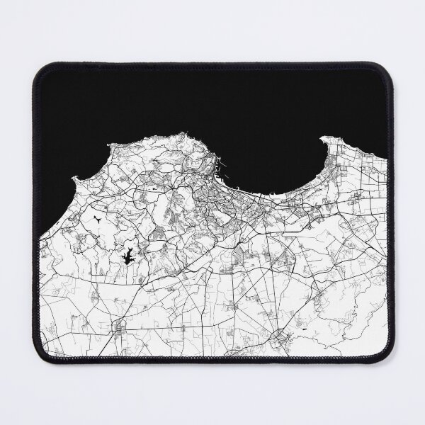 Item preview, Algiers City Map of Algeria - Black Circle designed and sold by deMAP.