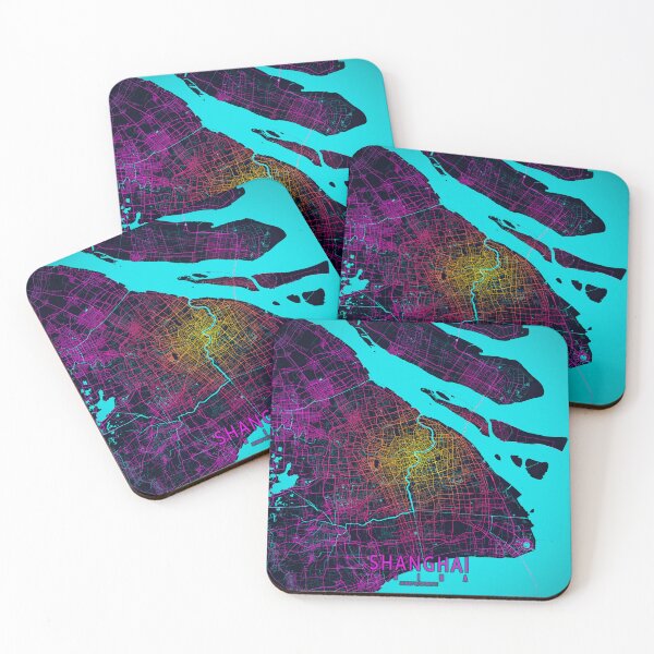 Item preview, Shanghai City Map of China - Neon designed and sold by deMAP.