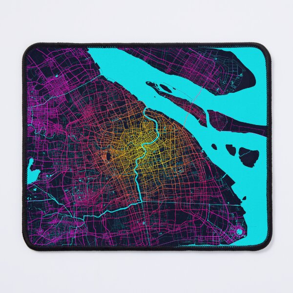 Item preview, Shanghai City Map of China - Neon designed and sold by deMAP.