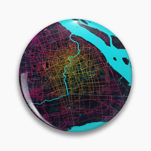 Item preview, Shanghai City Map of China - Neon designed and sold by deMAP.