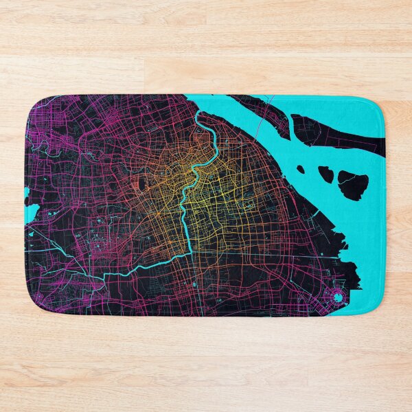 Item preview, Shanghai City Map of China - Neon designed and sold by deMAP.