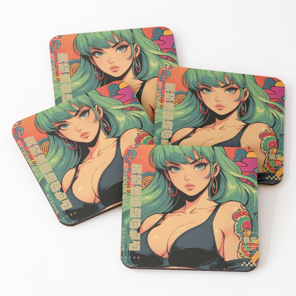 Item preview, Cute punk girl with green hair designed and sold by BOZGO.