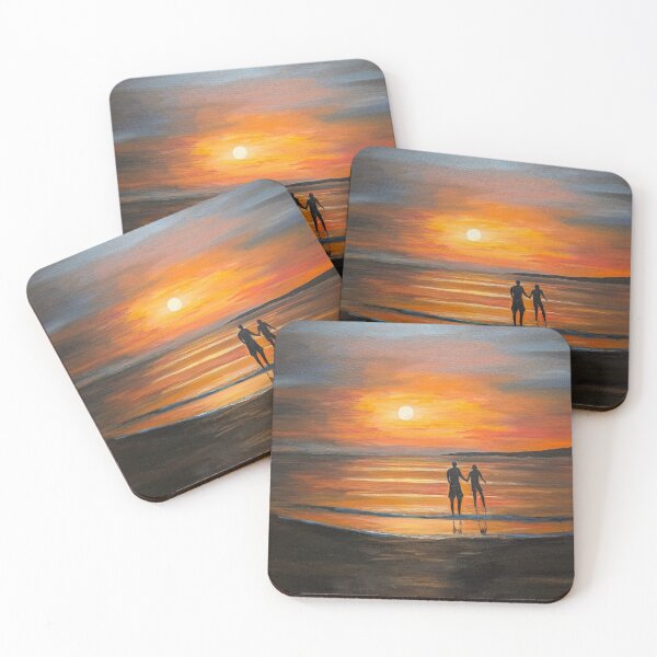 Item preview, 'Romantic Glow' Original Seascape Painting  designed and sold by Janeconwayart.