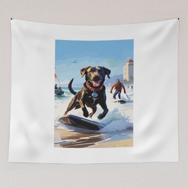 Item preview, Labrador shows off his surfing skills. designed and sold by Whose-sweat.