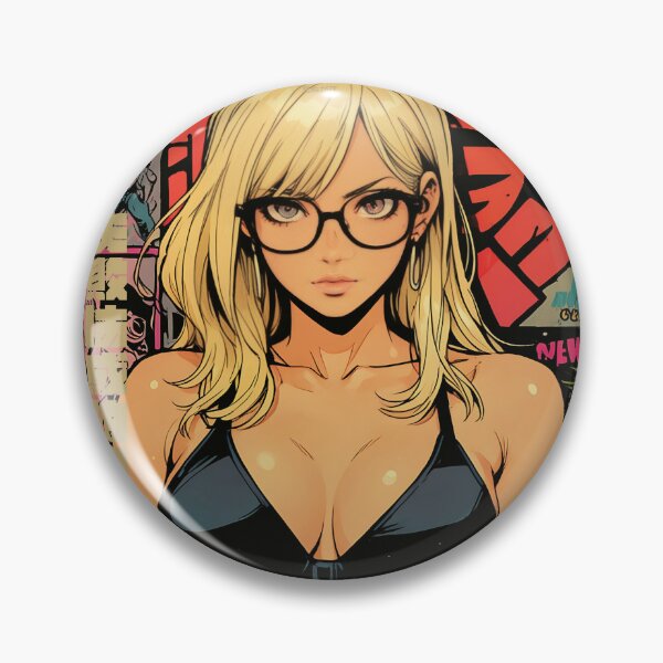 Item preview, Cute blonde girl with glasses designed and sold by BOZGO.