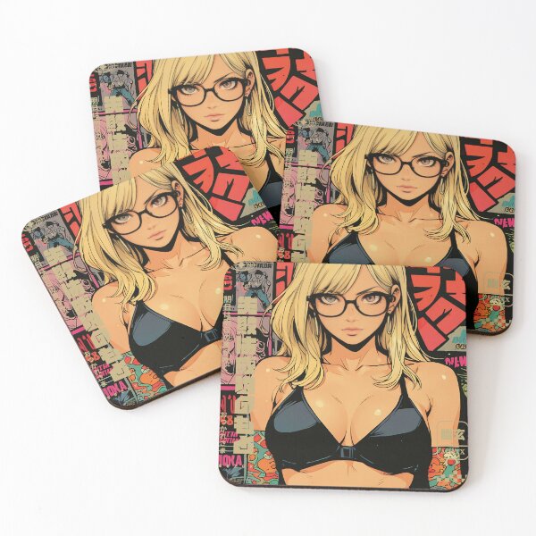 Item preview, Cute blonde girl with glasses designed and sold by BOZGO.