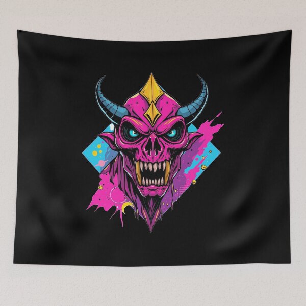 Item preview, Punk Demon Skull Head – Horror Graffiti Monster designed and sold by UNK-Fatigues.