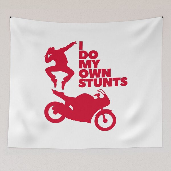 Item preview, I Do My Own Stunts – Biker Crash Joke designed and sold by UNK-Fatigues.