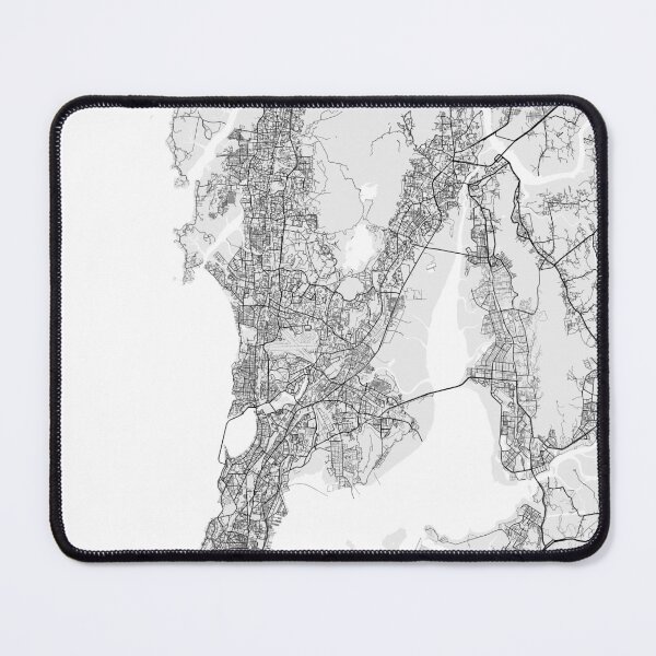 Artikelvorschau, Mumbai Stadtplan von Indien - Licht entworfen und verkauft von deMAP.