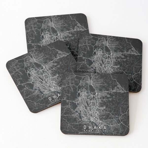 Item preview, Dhaka City Map of Bangladesh - Dark designed and sold by deMAP.