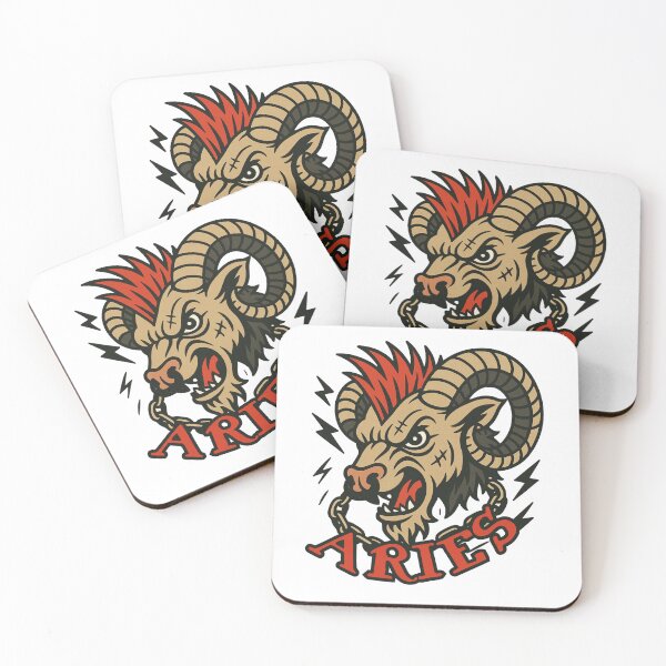 Item preview, Punk Aries Zodiac Goat – Badass Horoscope designed and sold by UNK-Fatigues.