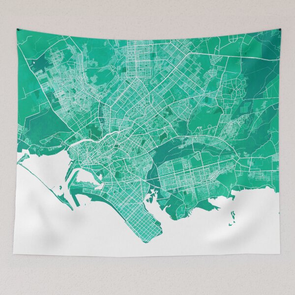 Artikelvorschau, Karachi Stadtplan von Pakistan - Aquarell entworfen und verkauft von deMAP.
