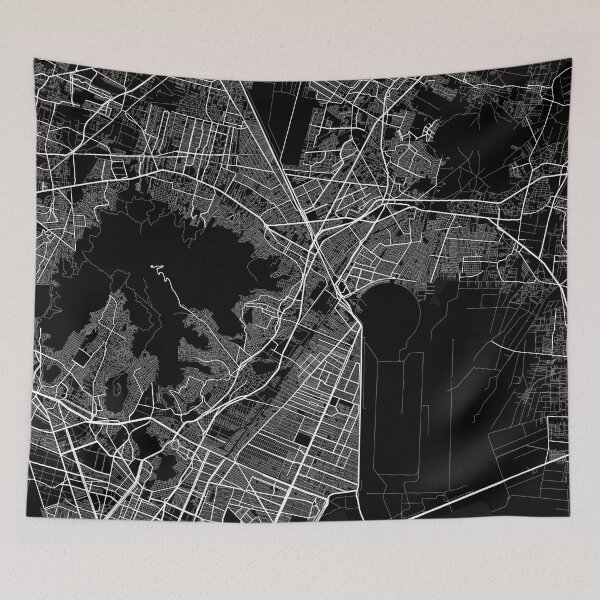 Item preview, Ecatepec City Map of Mexico - Black Circle designed and sold by deMAP.