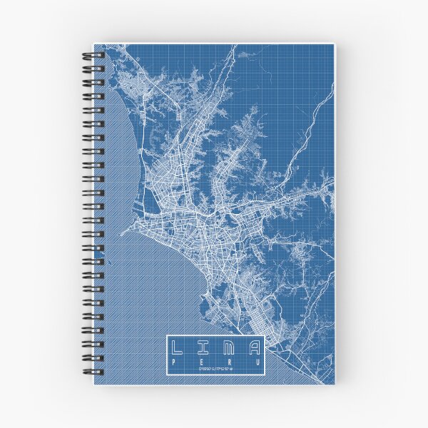 Item preview, Lima City Map of Peru - Blueprint designed and sold by deMAP.