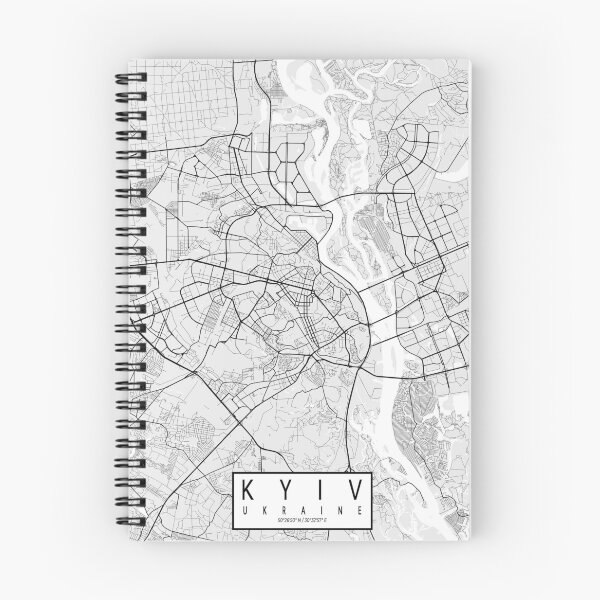Aperçu de l'œuvre Carte de la ville de Kiev de l'Ukraine - Lumière créée et vendue par deMAP.