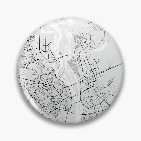 Aperçu de l'œuvre Carte de la ville de Kiev de l'Ukraine - Lumière créée et vendue par deMAP.