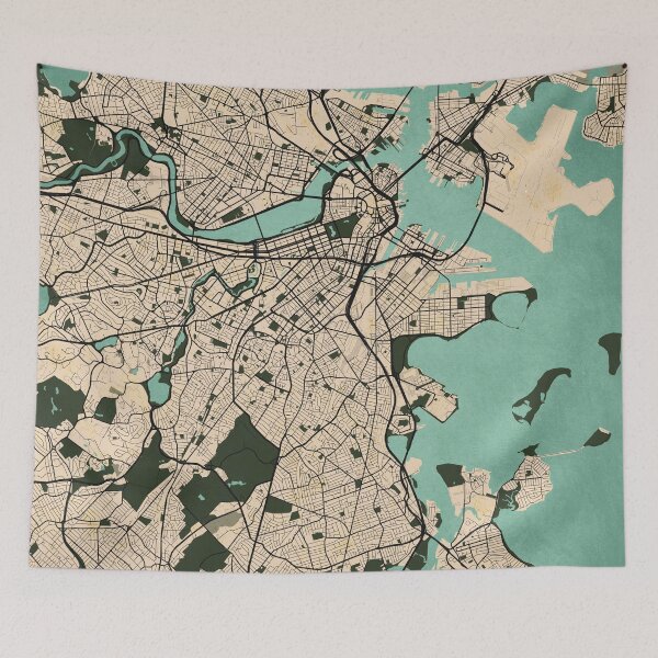 Item preview, Boston City Map of the United States - Vintage designed and sold by deMAP.