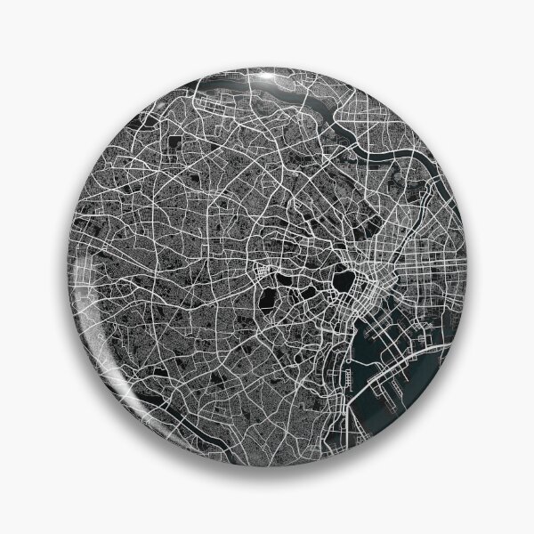 Aperçu de l'œuvre Plan de la ville de Tokyo, Japon - Sombre créée et vendue par deMAP.