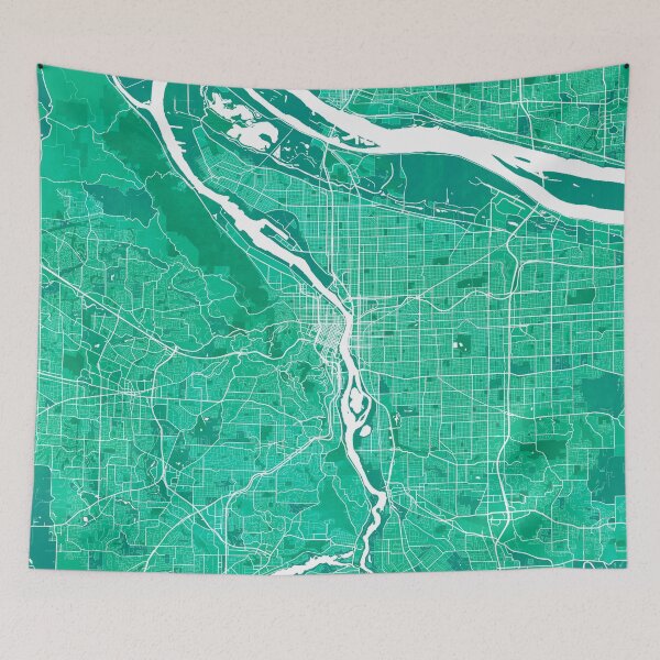 Item preview, Portland, Oregon, USA City Map - Watercolor designed and sold by deMAP.