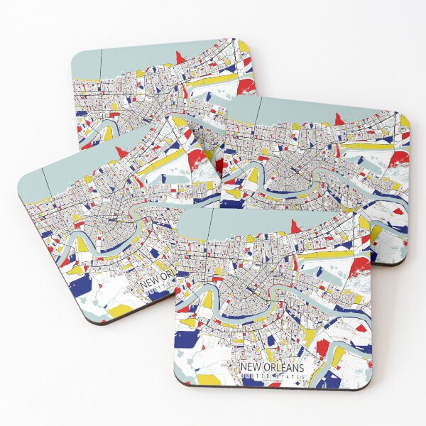 Item preview, New Orleans, Louisiana City Map - Mondrian designed and sold by deMAP.