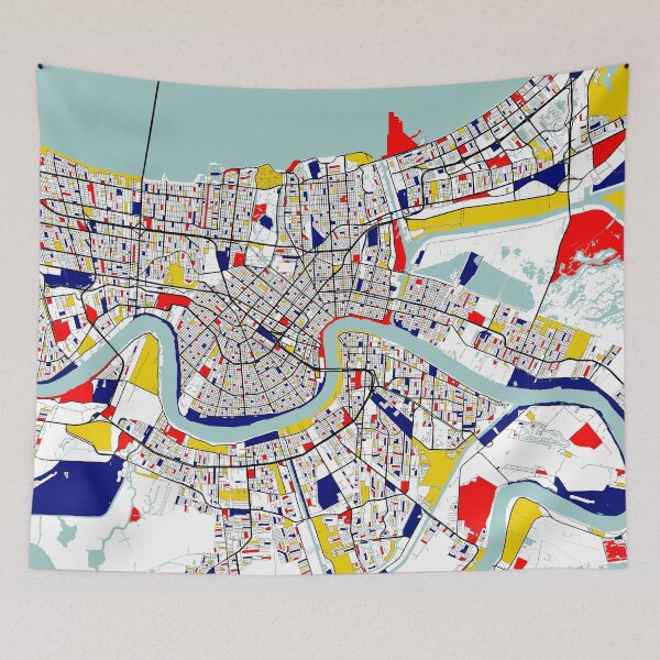 Item preview, New Orleans, Louisiana City Map - Mondrian designed and sold by deMAP.