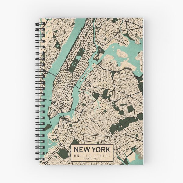 Artikelvorschau, New York City Karte der Vereinigten Staaten - Vintage entworfen und verkauft von deMAP.