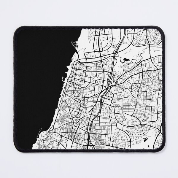 Item preview, Tel Aviv City Map of Israel - Black Circle designed and sold by deMAP.