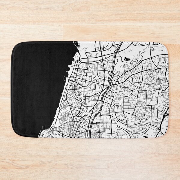 Item preview, Tel Aviv City Map of Israel - Black Circle designed and sold by deMAP.