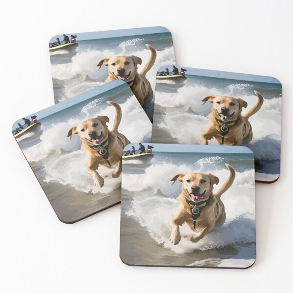 Item preview, Dogs having fun playing in the ocean waves. designed and sold by Whose-sweat.