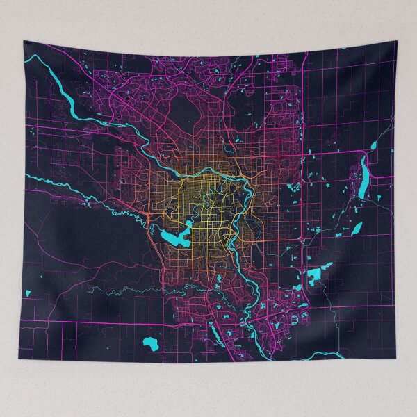 Item preview, Calgary City Map of Canada - Neon designed and sold by deMAP.