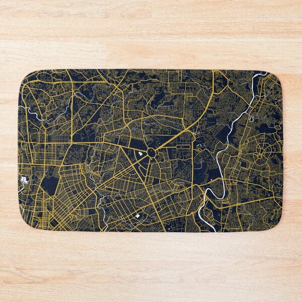 Item preview, Quezon City Map of the Philippines - Gold Art Deco designed and sold by deMAP.