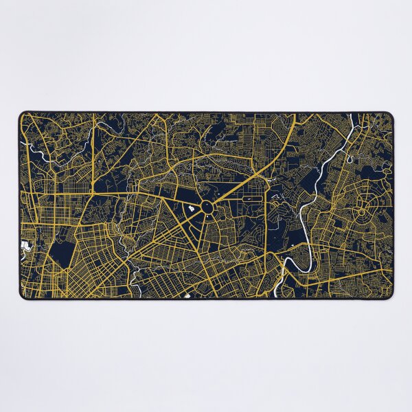 Item preview, Quezon City Map of the Philippines - Gold Art Deco designed and sold by deMAP.