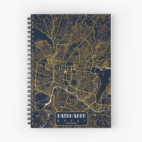 Item preview, Kathmandu City Map of Nepal - Gold Art Deco designed and sold by deMAP.