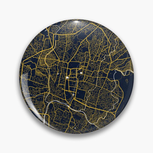 Artikelvorschau, Kathmandu Stadtplan von Nepal - Gold Art Deco entworfen und verkauft von deMAP.