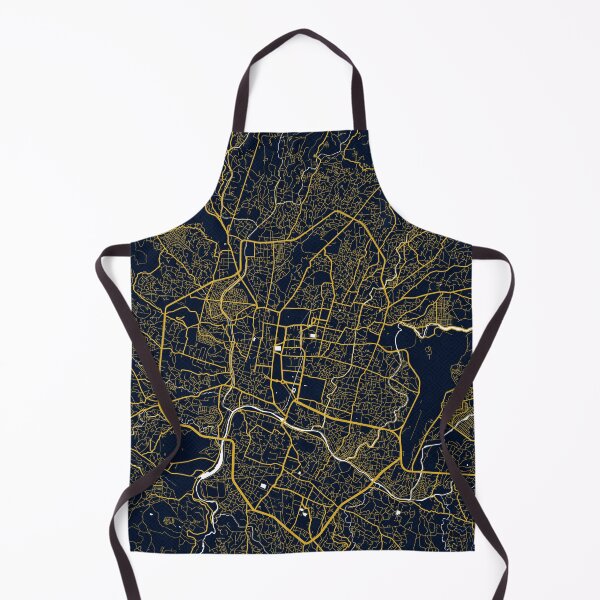 Item preview, Kathmandu City Map of Nepal - Gold Art Deco designed and sold by deMAP.
