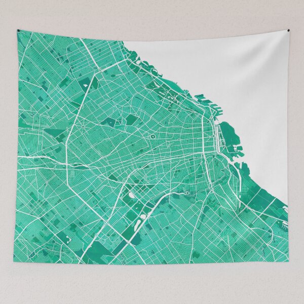 Item preview, Buenos Aires City Map of Argentina - Watercolor designed and sold by deMAP.