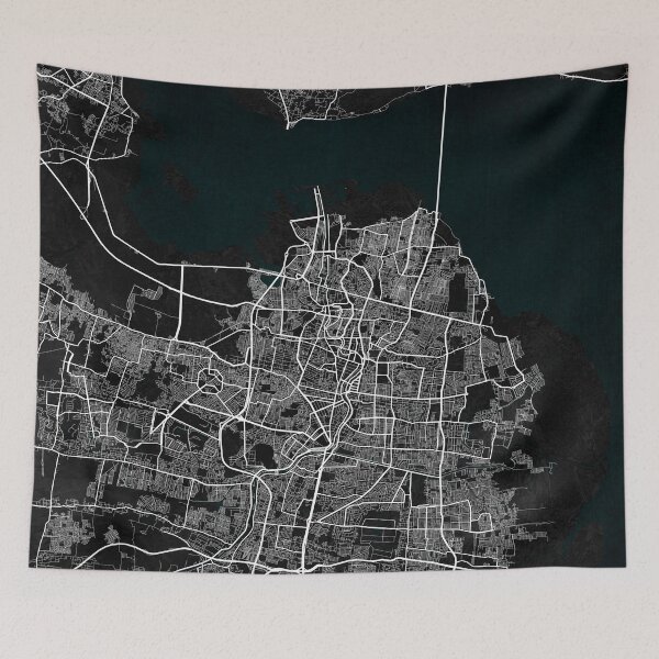 Item preview, Surabaya City Map of Indonesia - Dark designed and sold by deMAP.