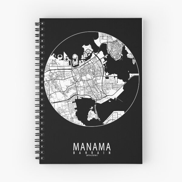Item preview, Manama City Map Bahrain - Full Moon designed and sold by deMAP.