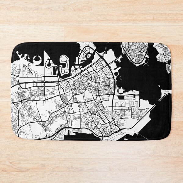 Item preview, Manama City Map Bahrain - Full Moon designed and sold by deMAP.