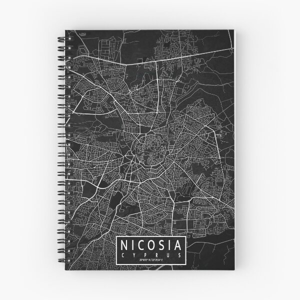 Artikelvorschau, Nikosia Stadtplan von Zypern - Dunkel entworfen und verkauft von deMAP.