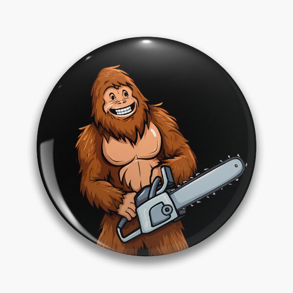 Item preview, Sasquatch Chainsaw designed and sold by Funny Vintage Stickers And T-Shirts.