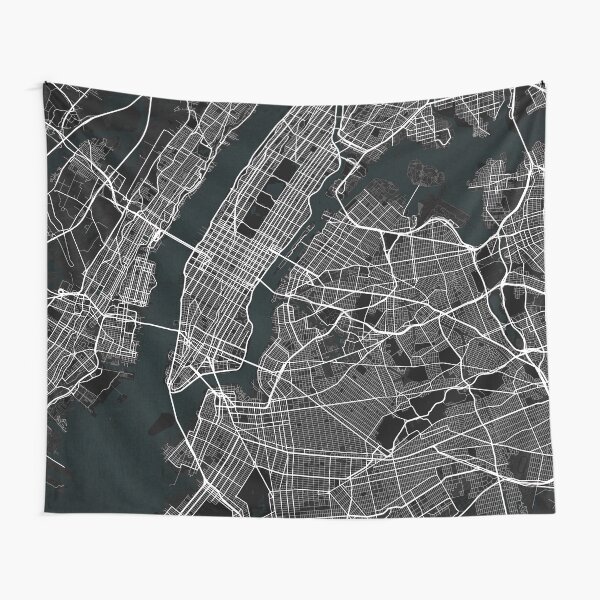 Artikel-Vorschau von New York City Karte der Vereinigten Staaten - Dark, designt und verkauft von deMAP.