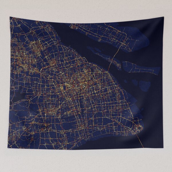 Item preview, Shanghai City Map of China - Night designed and sold by deMAP.
