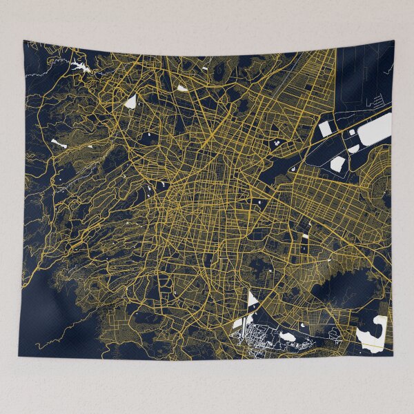 Item preview, Mexico City Map  - Gold Art Deco designed and sold by deMAP.
