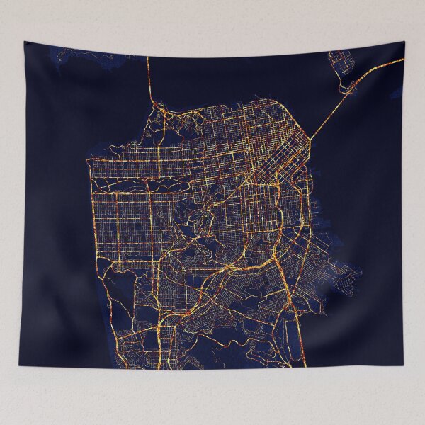 Item preview, San Francisco, California - City At Night designed and sold by deMAP.