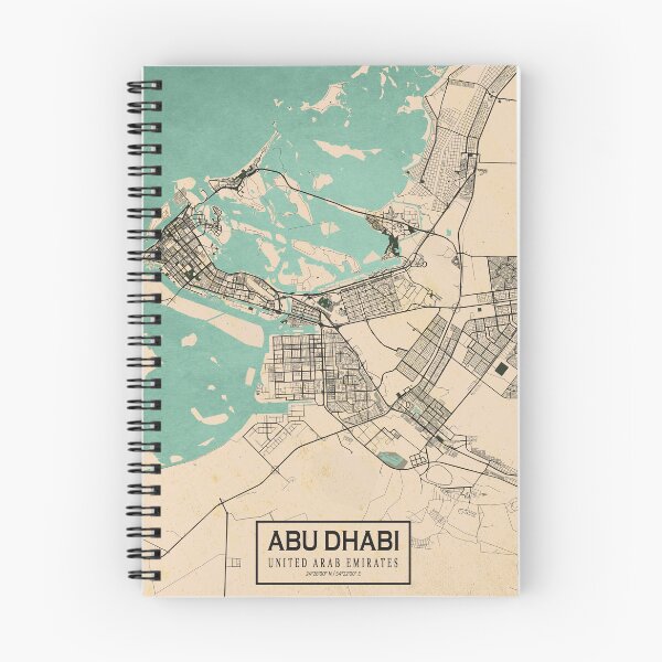 Item preview, Abu Dhabi City Map of United Arab Emirates - Vintage designed and sold by deMAP.