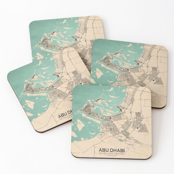 Item preview, Abu Dhabi City Map of United Arab Emirates - Vintage designed and sold by deMAP.