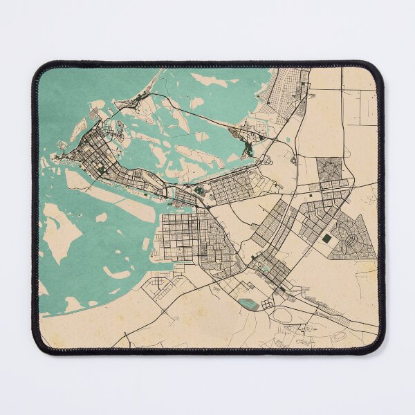 Item preview, Abu Dhabi City Map of United Arab Emirates - Vintage designed and sold by deMAP.