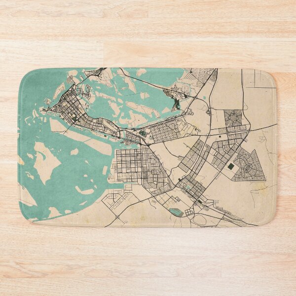 Item preview, Abu Dhabi City Map of United Arab Emirates - Vintage designed and sold by deMAP.