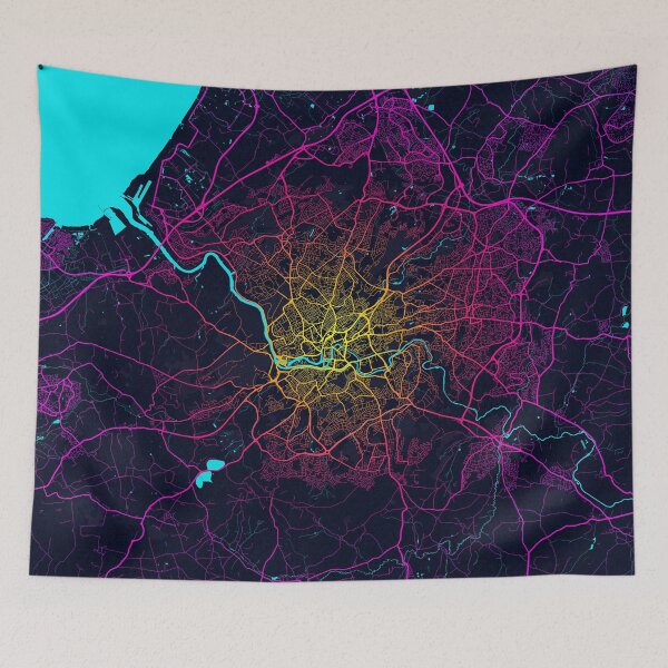 Item preview, Bristol City Map of England - Neon designed and sold by deMAP.